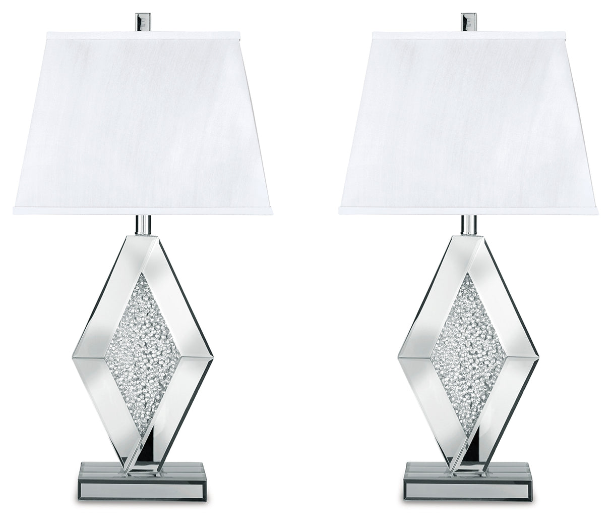 Prunella 2-Piece Table Lamp Set in Silver Finish from Ashley - Luna Furniture