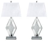 Prunella 2-Piece Table Lamp Set in Silver Finish from Ashley - Luna Furniture