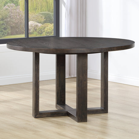 Evan Walnut 52-inch Round Dining Table from Steve Silver - Luna Furniture