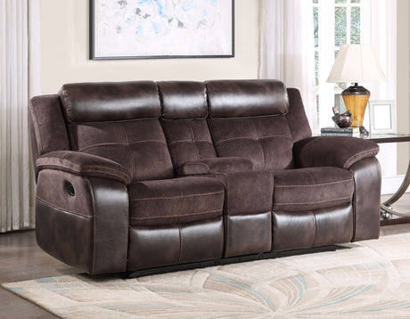 Pueblo Manual Reclining Loveseat with Console from Steve Silver - Luna Furniture