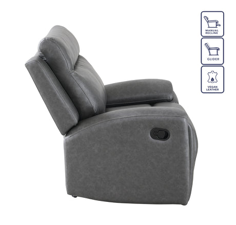 Gaston Gray Manual Glider Recliner from Steve Silver - Luna Furniture