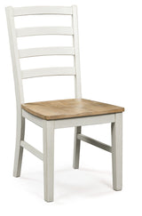 Purlaney Antique White/Natural Dining Chair, Set of 2 from Ashley - Luna Furniture