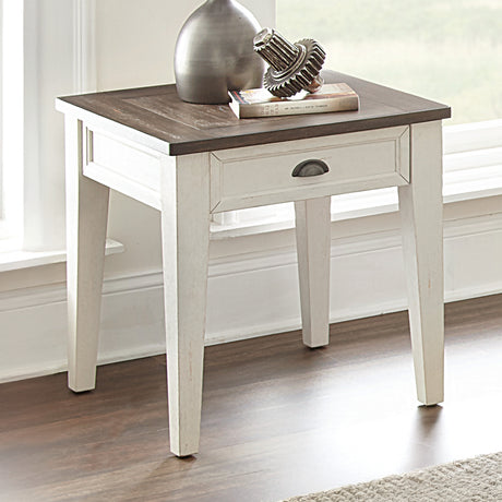 Cayla Cocktail Table, Dark Oak/White from Steve Silver - Luna Furniture