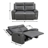 Gaston Gray 3-Piece Reclining Living Room Set from Steve Silver - Luna Furniture