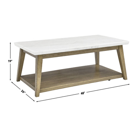 Vida White Marble Top 3-Piece Table Set from Steve Silver - Luna Furniture
