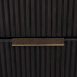Henry Reeded 3-Drawer Nightstand with USB & Electric Outlets, Espresso Finish from Steve Silver - Luna Furniture