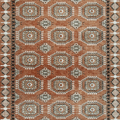 Qaabiz Sienna/Ivory/Black Large Rug from Ashley Furniture - Luna Furniture