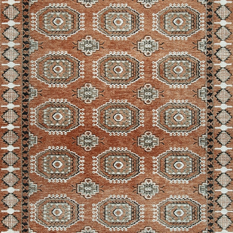 Qaabiz Sienna/Ivory/Black Large Rug from Ashley Furniture - Luna Furniture