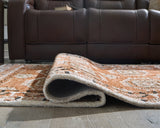 Qaabiz Sienna/Ivory/Black Medium Rug from Ashley Furniture - Luna Furniture