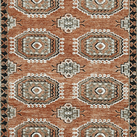 Qaabiz Sienna/Ivory/Black Medium Rug from Ashley Furniture - Luna Furniture
