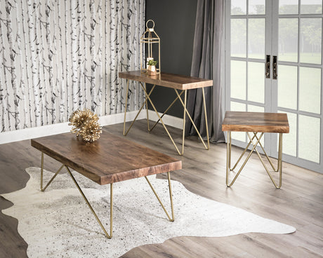 Walter Brass Inlay Sofa Table from Steve Silver - Luna Furniture