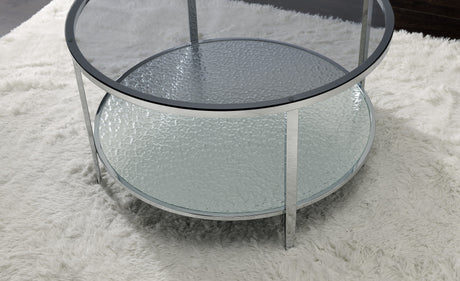 Frostine Round Cocktail Table from Steve Silver - Luna Furniture