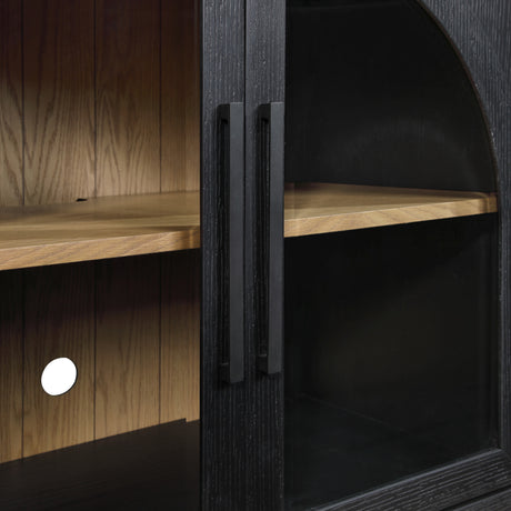Magnolia Cathedral Doored Server, Black from Steve Silver - Luna Furniture