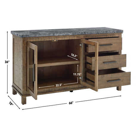 Grayson Gray Marble Top Server from Steve Silver - Luna Furniture