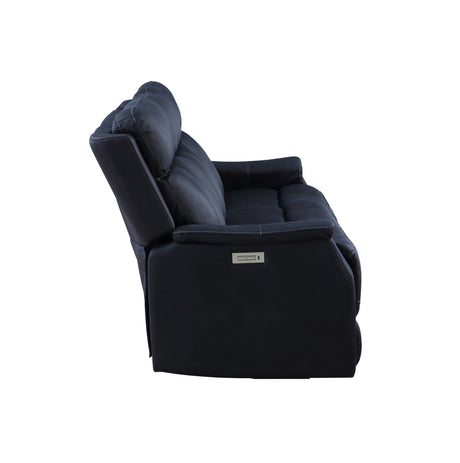 Valencia Ocean Blue Dual Power Reclining Sofa from Steve Silver - Luna Furniture