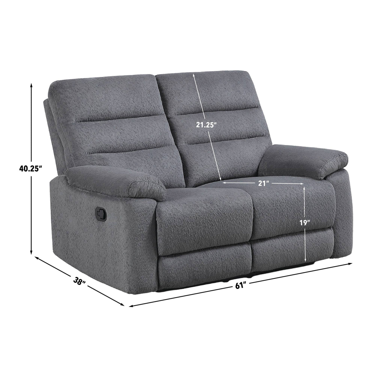 Cozy Gray 3-Piece Manual Reclining Set from Steve Silver - Luna Furniture