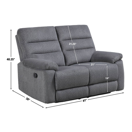 Cozy 3-Piece Gray Manual Reclining Set from Steve Silver - Luna Furniture