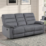 Cozy Gray Manual Recliner Sofa from Steve Silver - Luna Furniture