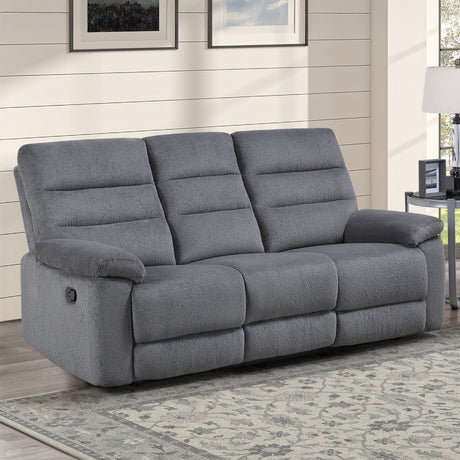Cozy Gray Manual Recliner Sofa from Steve Silver - Luna Furniture