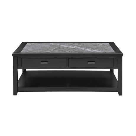 Garvine Sintered Stone Coffee Table with Casters from Steve Silver - Luna Furniture