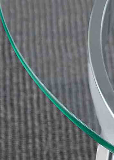 Tayside Chrome Glass Top End Table from Steve Silver - Luna Furniture