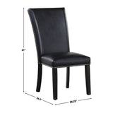 Camila Black 9-Piece Rectangle Gray Mable Top Dining Set from Steve Silver - Luna Furniture