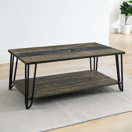 Harper Cocktail Table with SIntered Stone Inlay from Steve Silver - Luna Furniture