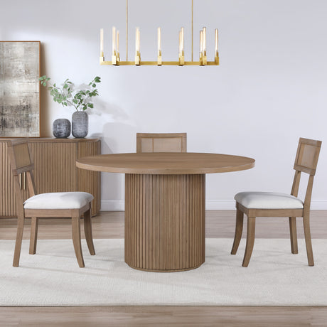 Colvin 5-Piece 52-inch Round Dining Set, Brown from Steve Silver - Luna Furniture