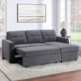 Noah Gray Flippable Convertible Storage Sleeper Chofa from Steve Silver - Luna Furniture