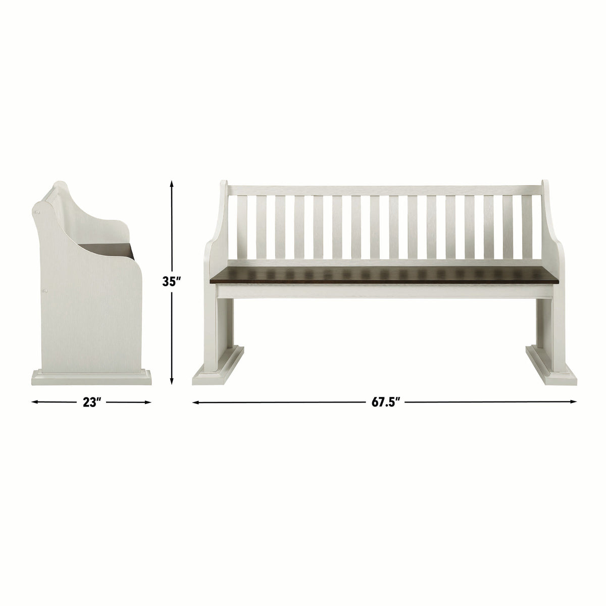 Joanna Bench with Back from Steve Silver - Luna Furniture