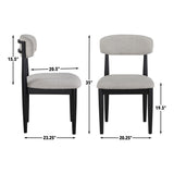 Magnolia Black/Gray Upholstered Side Chair, Black, Set of 2 from Steve Silver - Luna Furniture