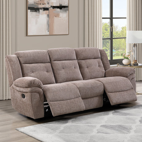 Sydney Brown Manual Recliner Sofa from Steve Silver - Luna Furniture