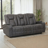 Marlow Charcoal Manual Reclining Sofa from Steve Silver - Luna Furniture