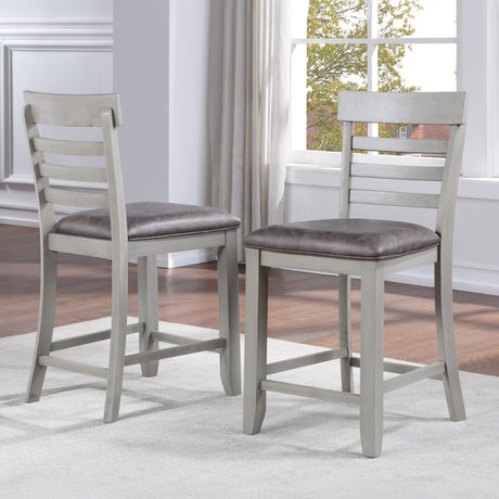 Hyland Gray 24″ Counter Stool, Set of 2 from Steve Silver - Luna Furniture