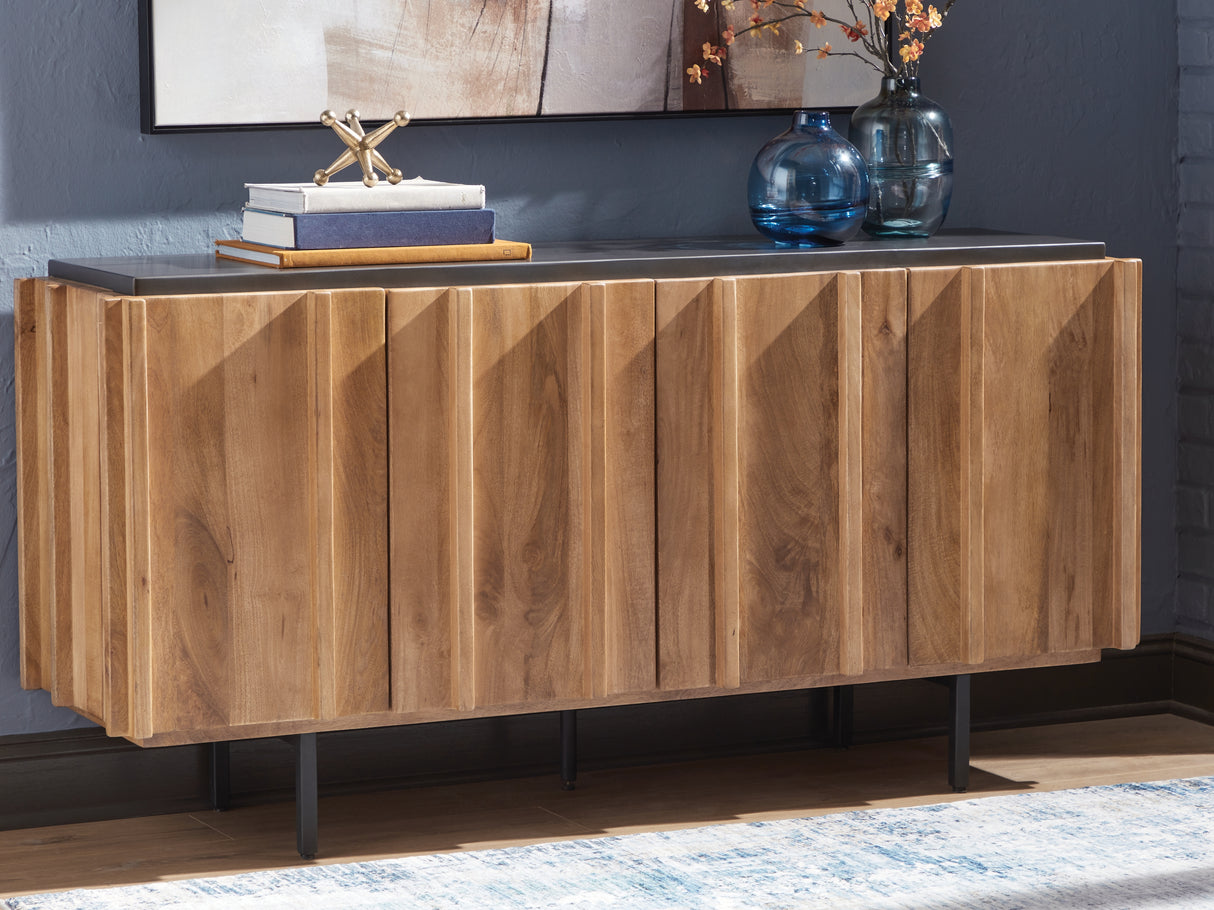 Quintavious Brown/Charcoal Accent Cabinet from Ashley - Luna Furniture