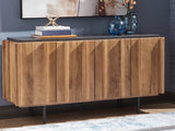Quintavious Brown/Charcoal Accent Cabinet from Ashley - Luna Furniture
