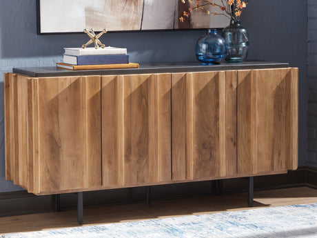 Quintavious Brown/Charcoal Accent Cabinet from Ashley - Luna Furniture