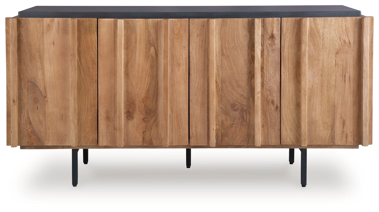 Quintavious Brown/Charcoal Accent Cabinet from Ashley - Luna Furniture