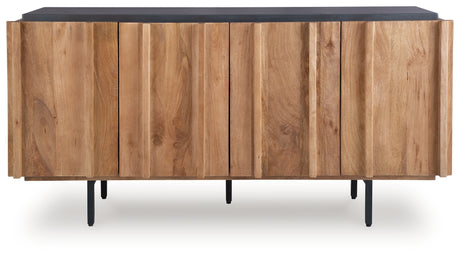Quintavious Brown/Charcoal Accent Cabinet from Ashley - Luna Furniture