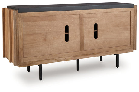Quintavious Brown/Charcoal Accent Cabinet from Ashley - Luna Furniture