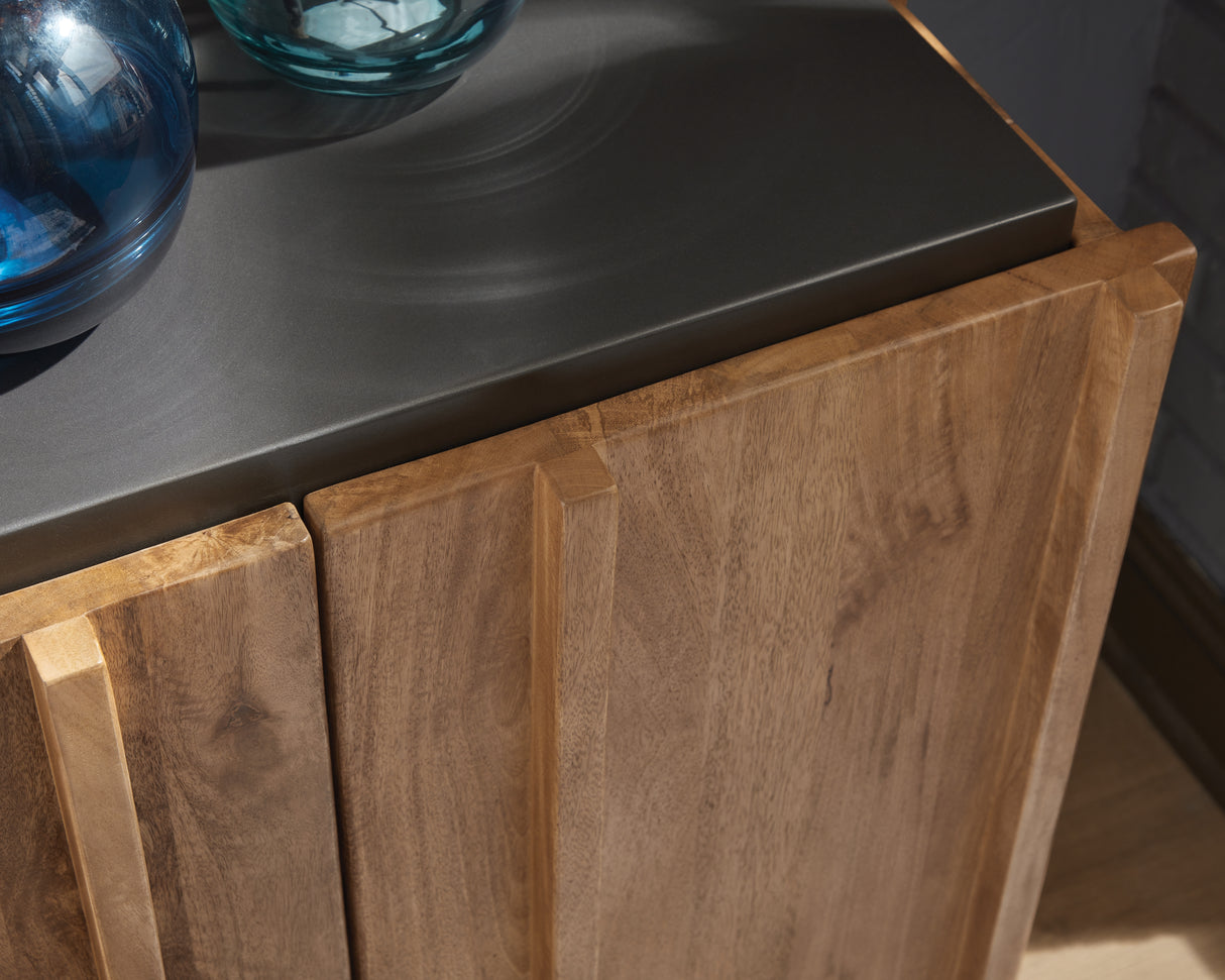 Quintavious Brown/Charcoal Accent Cabinet from Ashley - Luna Furniture