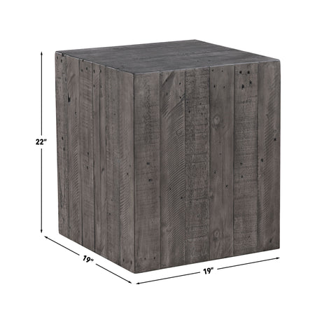 Colson Reclaimed Solid Pine End Table from Steve Silver - Luna Furniture