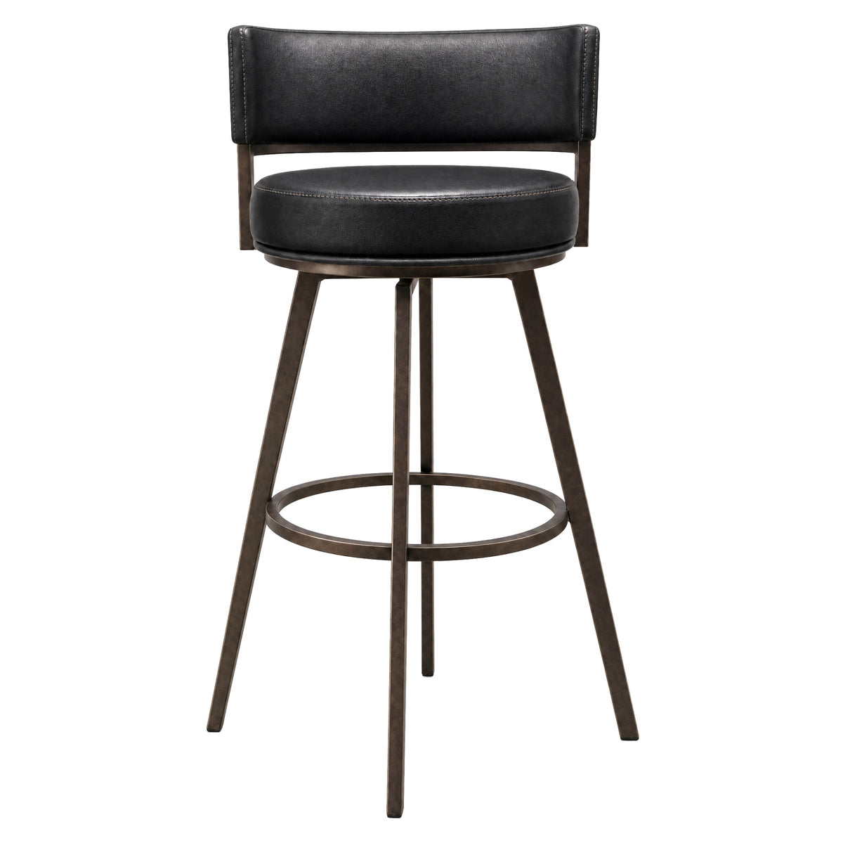 Geno Black 30" Commercial Grade Swivel Bar Stool from Steve Silver - Luna Furniture