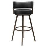 Geno Black 30" Commercial Grade Swivel Bar Stool from Steve Silver - Luna Furniture