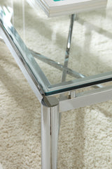 Nova Gray Glass Top Coffee Table from Steve Silver - Luna Furniture