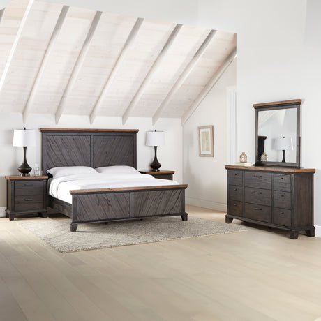 Bear Creek Brown 4-Piece Queen Set (Q Bed/NS/Dresser/Mir) from Steve Silver - Luna Furniture