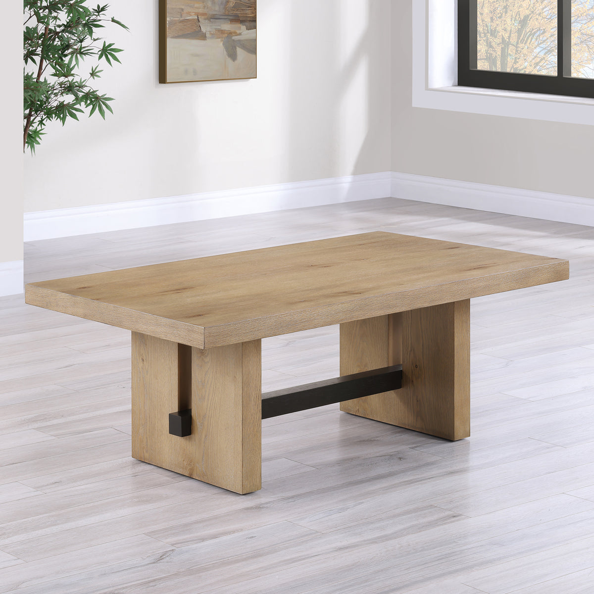 Aubrey 48″ Coffee Table, Driftwood from Steve Silver - Luna Furniture