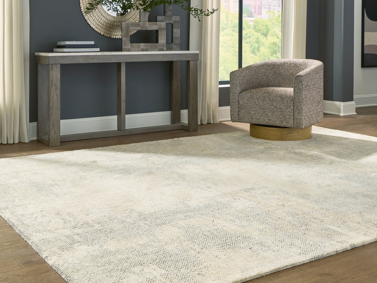 Raif Gray/White/Cream Extra Large Rug from Ashley - Luna Furniture