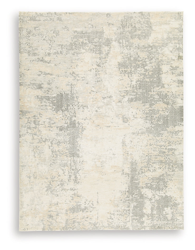 Raif Gray/White/Cream Large Rug from Ashley - Luna Furniture