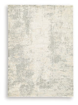 Raif Gray/White/Cream Medium Rug from Ashley Furniture - Luna Furniture